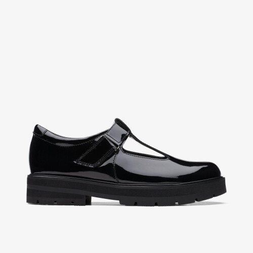 Clarks (Standard, 5.5  (Adults')) PragueBrill Y. Black Pat
