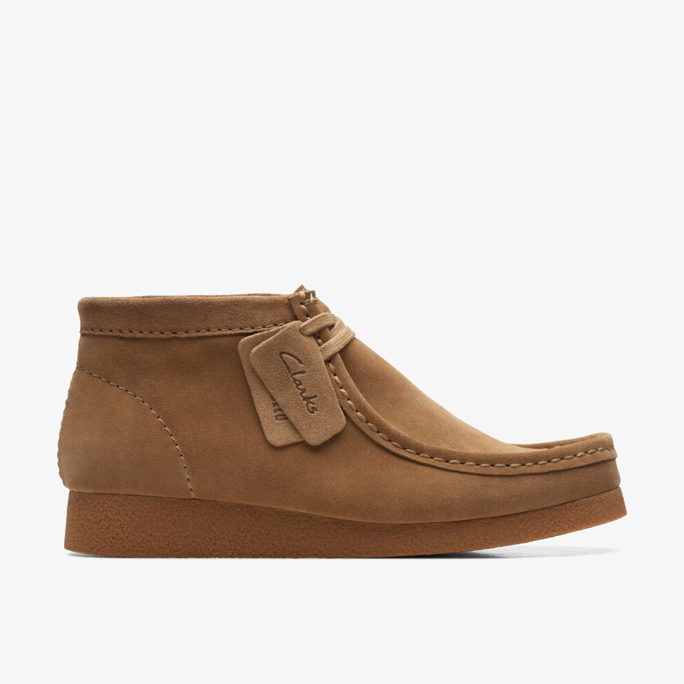 Clarks (Standard, 8 (Adults')) Wallabeeevo Bt Dark Sand Suede