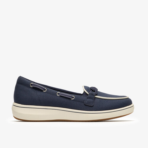 Clarks (Standard, 7 (Adults')) BrinkleySkyBay Navy Canvas