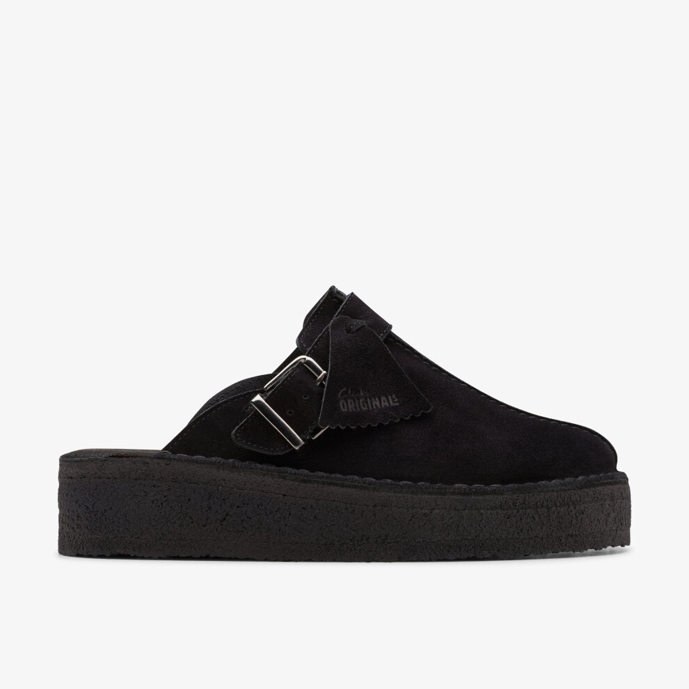 Clarks (Standard, 3 (Adults')) Trekwedge Mule Black Sde