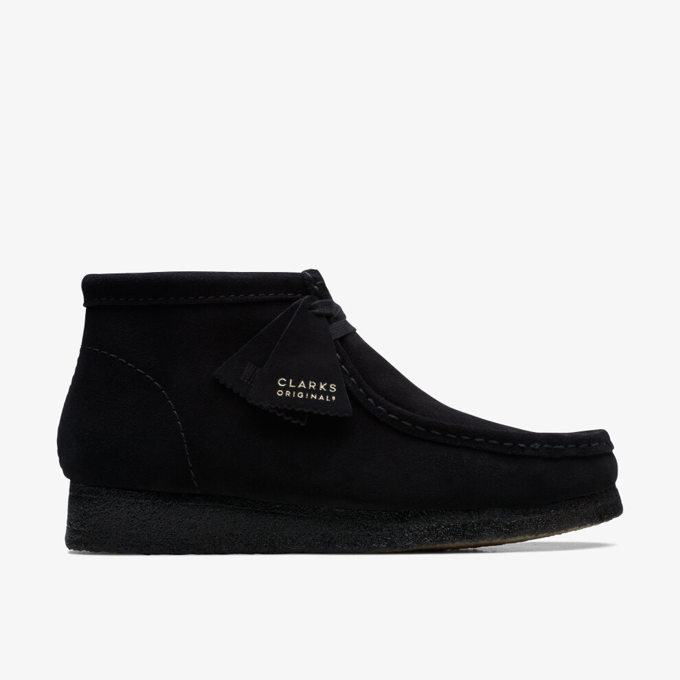 Clarks (Standard, 12 (Adults')) Wallabee Boot Black Sde