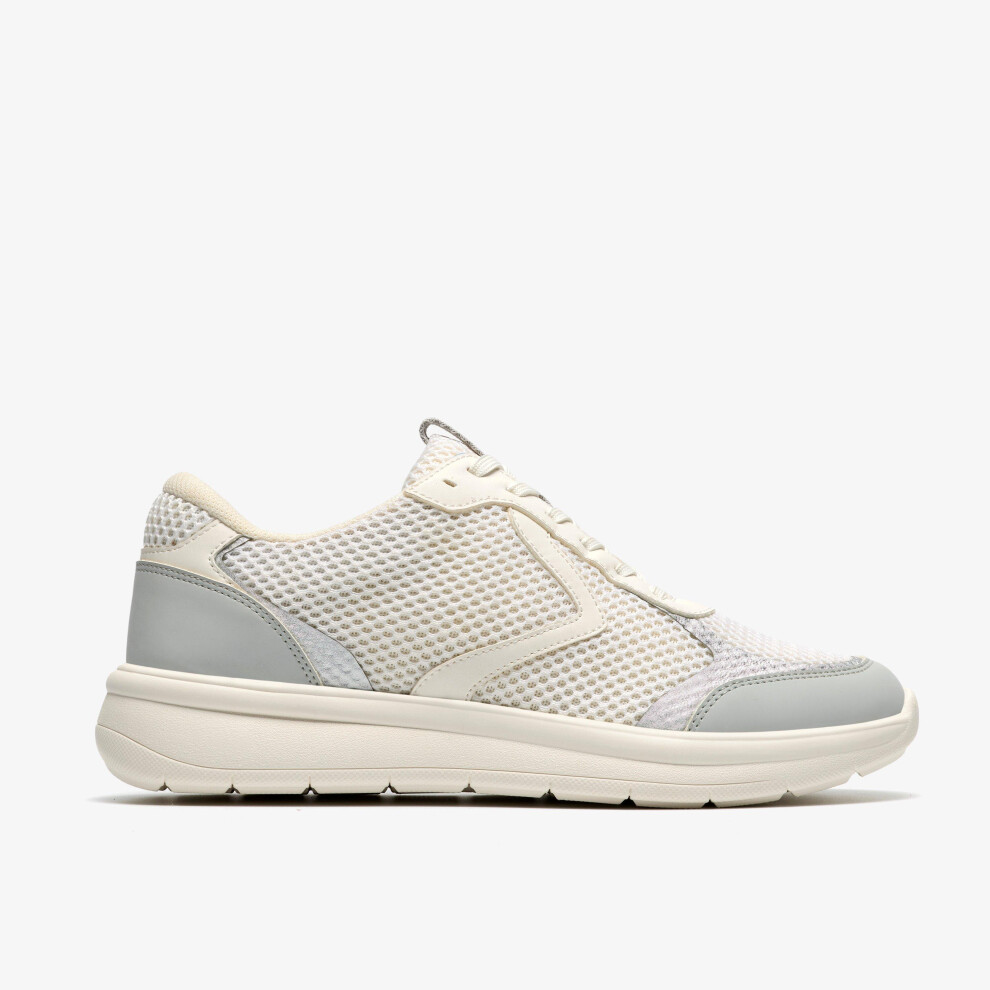 Clarks (Standard, 3.5 (Adults')) Ezrinn Tie White/Grey