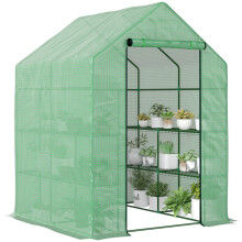 Walk-in Greenhouse with Shelves, 143x138x190cm