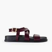 (Standard, 5 (Adults')) Zarlea Strap Burgundy Leather