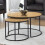 Bellini Round Nesting Coffee Table - Oak 1