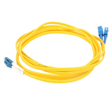 Fiberoptisk Kabelkopplingskabel LC/UPC TILL SC/UPC EnkelläGe Dual Core för Fiberoptisk Kommunikation Rumsledningar 10M