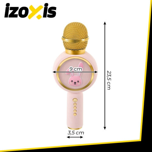 Draadloze Bluetooth karaokemicrofoon voor kinderen, roze 2