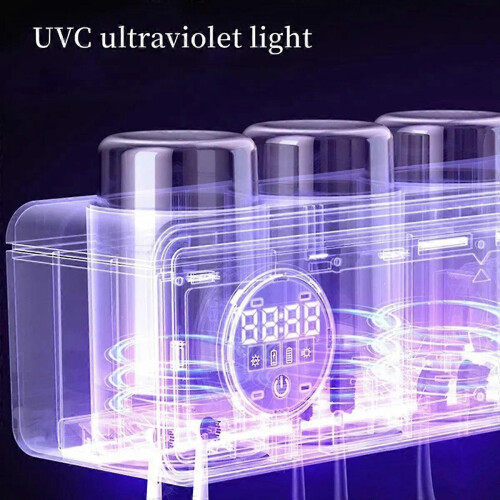 UV Toothbrush Holder Deep Sterilizer Toothpaste Squeezer Light Energy USB Charging Fast Drying Wall-Mounted Bathroom 2