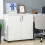 Two-Tier Locking Office Storage Cabinet - White 2