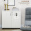 Two-Tier Locking Office Storage Cabinet - White 6