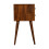 Chestnut Wood Bedside Table, 2 Drawers, 30*30*57cm 4