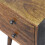 Chestnut Wood Bedside Table, 2 Drawers, 30*30*57cm 5