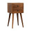 Chestnut Wood Bedside Table, 2 Drawers, 30*30*57cm 8