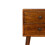 Chestnut Wood Bedside Table, 2 Drawers, 30*30*57cm 7