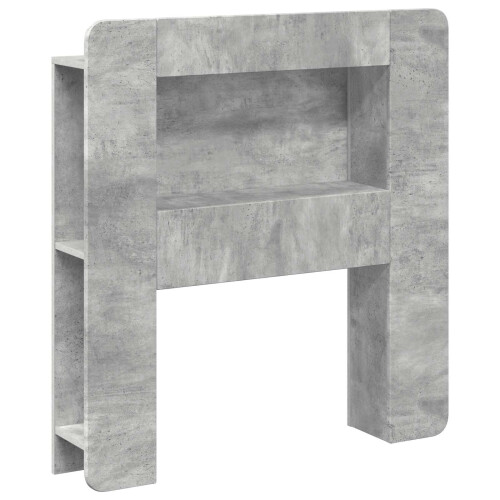 VidaXL vidaXL Headboard Cabinet with Storage Concrete Grey Engineered Wood 1