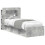 VidaXL vidaXL Headboard Cabinet with Storage Concrete Grey Engineered Wood 3