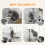 PawHut 134cm Grey Cat Tower with Condo & Scratching Posts 8