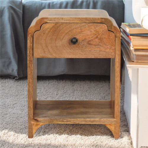 Brown Solid Wood Nightstand – 30*30*40cm