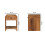 Brown Solid Wood Nightstand – 30*30*40cm 7