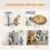 PawHut 134cm Grey Cat Tower with Condo & Scratching Posts 5