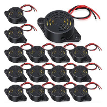 15Pcs SFM-27 DC 3-24V Electronic Buzzer Active Piezo Alarm Sounder Continuous Beep Tone Mount Beeper for DIY Projects