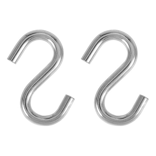 2-pack Heavy-Duty S Shaped Hooks Hammock S Hooks Utility Hooks, 3-Inch Long