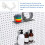 72Pcs Pegboard Hooks J Shape Pegboard Hook Peg Board Tool Organizer Accessories, White 2
