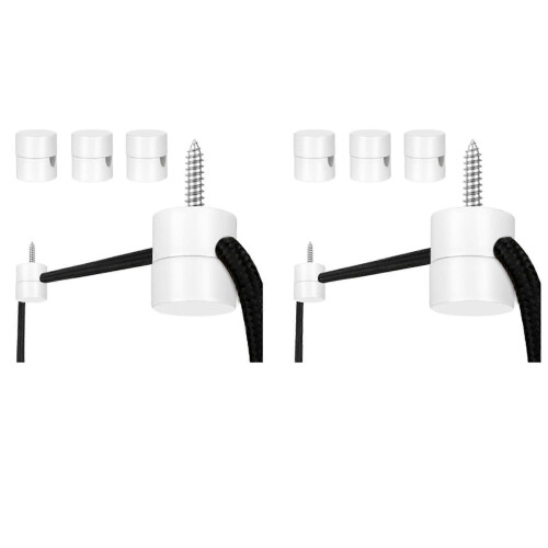 6 Pack Ceiling Hooks for Ceiling Hanging Lights, Pendant Light Hook for Ceiling Lamp, Ceiling Hooks, DIY Lamp White