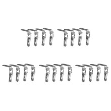 20X 90 Degrees Duck-Mouth Buckle Hook Lock Stainless Steel Spring Loaded Draw Toggle Latch Clamp Silver A