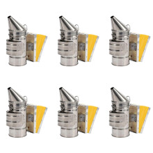 6X Stainless Steel Bee House Smoker Hive Equipment Beekeeper Tools and Equipment