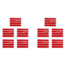 Front Rear Wheel Cover Protective Shell Reflective Sticker for Ninebot Max G30 Scooter Accessories 40PCS, Red