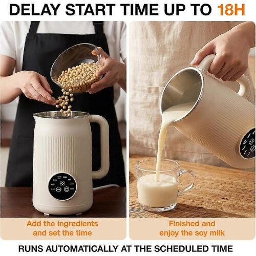 Nut Milk Maker Machine,40oz Soy Milk Maker with Self-Cleaning, Delay Start,Keep Warm,for Juice,Smoothie,Eu Plug 2