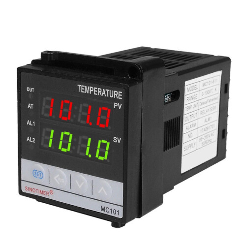 4X SINOTIMER MC101 Digital Display PID Temperature Controller Celsius/Fahrenheit Modes Sensor 2