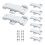 8-Pack White Window Sash Locks with Screws - 2-1/4' Mounting Hole Centers for Vertical Sliding Window 1