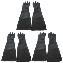 3X Sand Blasting Gloves for Sandblast Cabinet Gloves 60X20cm