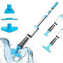 Cordless & Handheld Pool Vacuum for Home Tubs and Small Pools, Strong Suction for Sand and Debris Removal Plug