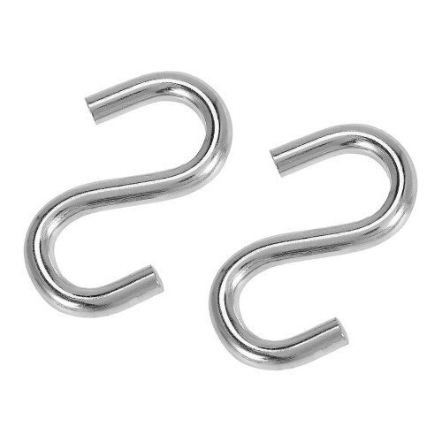2-pack Heavy-Duty S Shaped Hooks Hammock S Hooks Utility Hooks, 3-Inch Long 2