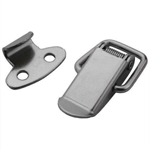 100Pcs Cabinet Spring Loaded Iron Straight Loop Toggle Latch 45mm Length 1