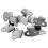 100Pcs Cabinet Spring Loaded Iron Straight Loop Toggle Latch 45mm Length 3