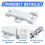 8-Pack White Window Sash Locks with Screws - 2-1/4' Mounting Hole Centers for Vertical Sliding Window 3