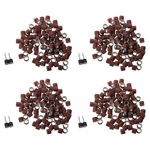 400Pc 1/2 inch Sanding Bands Kit with 8 Sanding Drum Mandrel for DREMEL Rotary Tools