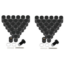 48Pcs Standoff Screws, Wall Sign Standoff Mounting Hardware Advertising Glass Standoff Nail for Hanging, Black