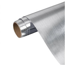 Kitchen Sliver Stainless Steel Contact Paper Waterproof Oil Proof for Appliances 40x400cm Stick Countertop Sticker
