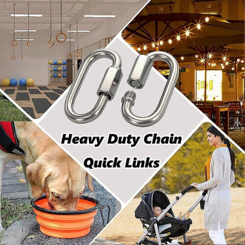 Stainless Steel Quick Chain Links for Hammocks, Shade Sails, Rigging 1