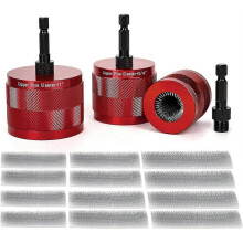 1/2" & 3/4" & 1" Copper Pipe Cleaner Set for Drill, with 1/4" Hex Shank & Brush Blades, Plumbing Tools for Removing Rust