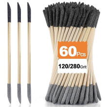 Sanding Sticks 60PCS, 120/280 Grit Double-Ended Sander for Plastic Models, Wood & Hobby Craft Detailing