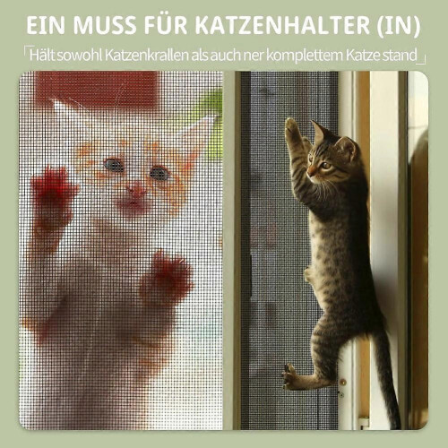 Window Fly Screen, Cat Screen, No Drilling, Cat Net, Scratch-Resistant, Stable for All Indoor Windows, Skylights 1