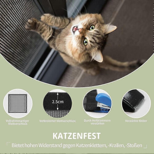 Window Fly Screen, Cat Screen, No Drilling, Cat Net, Scratch-Resistant, Stable for All Indoor Windows, Skylights 2