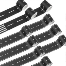 10 Rolls Black Road Tape - Kids Toy Car Race Track Party Decorations, Easy-to-Apply Non-Slip Racing Tape