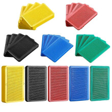 300 Pieces Structural Tile Plastic Shims for Leveling 1/13'-2/5' Plastic Flat Furniture Shims for Toilet Door,5 Colors